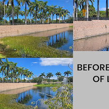 Commercial Project - Pressure Cleaning/Pressure Washing two Retaining Wall in lake located at Legacy Place in Palm Beach Gardens, FL 33410 2